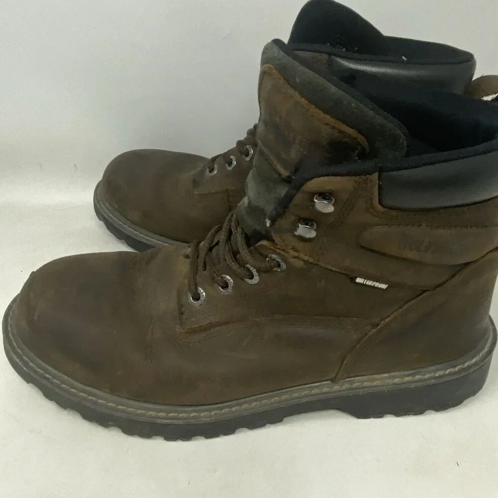 Wolverine Boots Mens Size 10M Brown Leather Waterproof Ankle Work Lace Up W10643